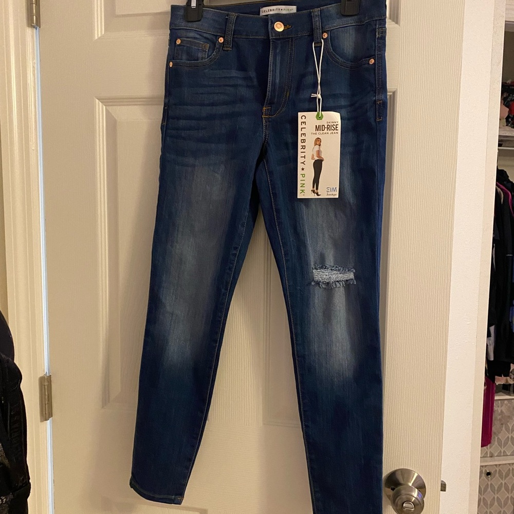 Celebrity pink stretch jeans